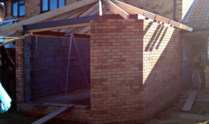 Home extension under construction
