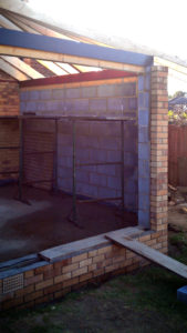Home extension under construction