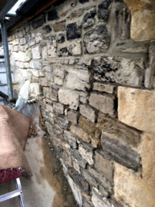 Renovating a stone wall